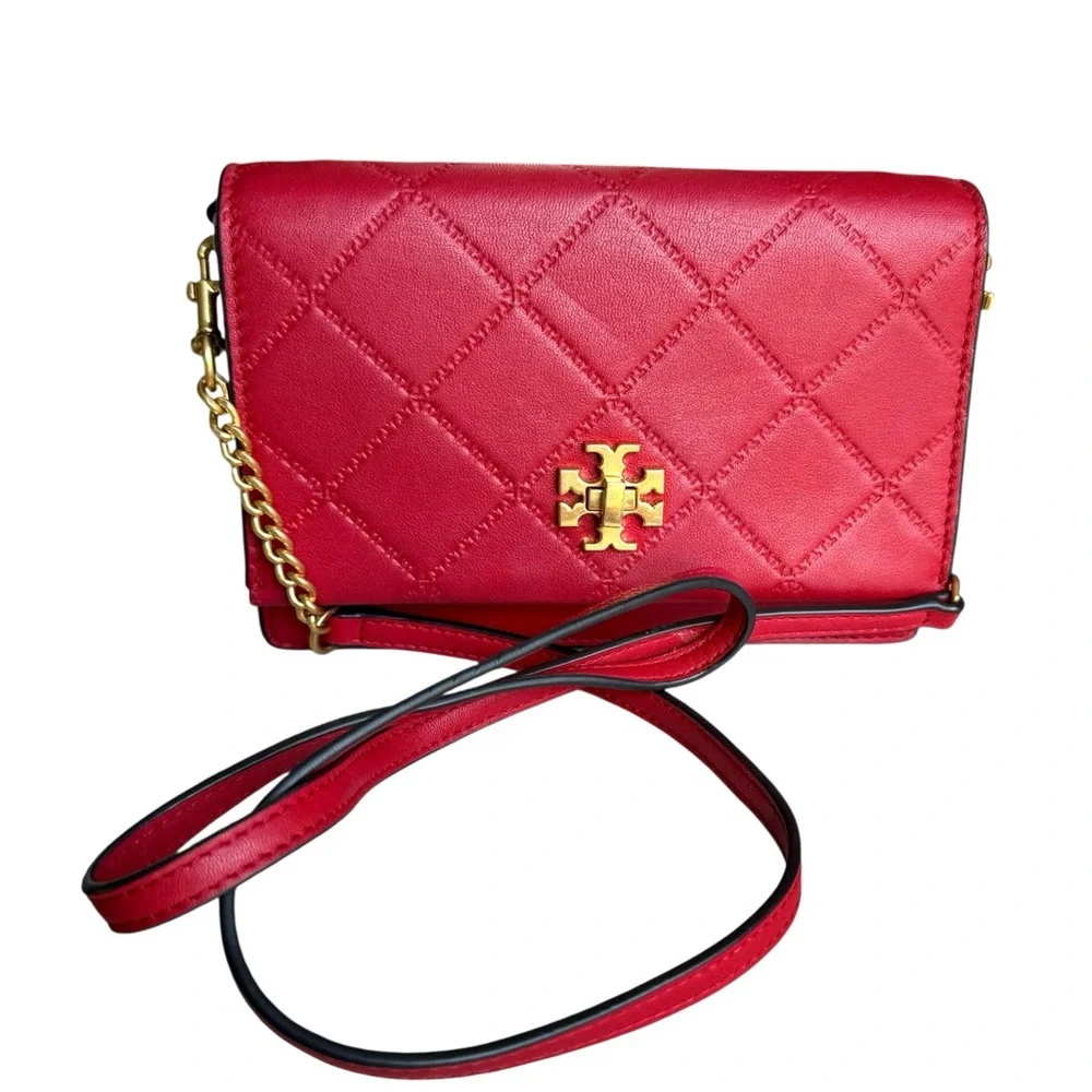 Tory Burch Georgia Turn Lock Mini Bag Red Crossbody
